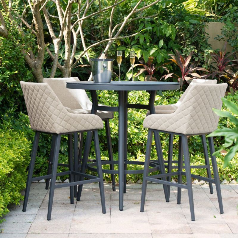 Maze REGAL 4 Seat Round Bar Set - Oatmeal