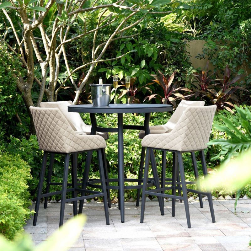Maze REGAL 4 Seat Round Bar Set - Oatmeal