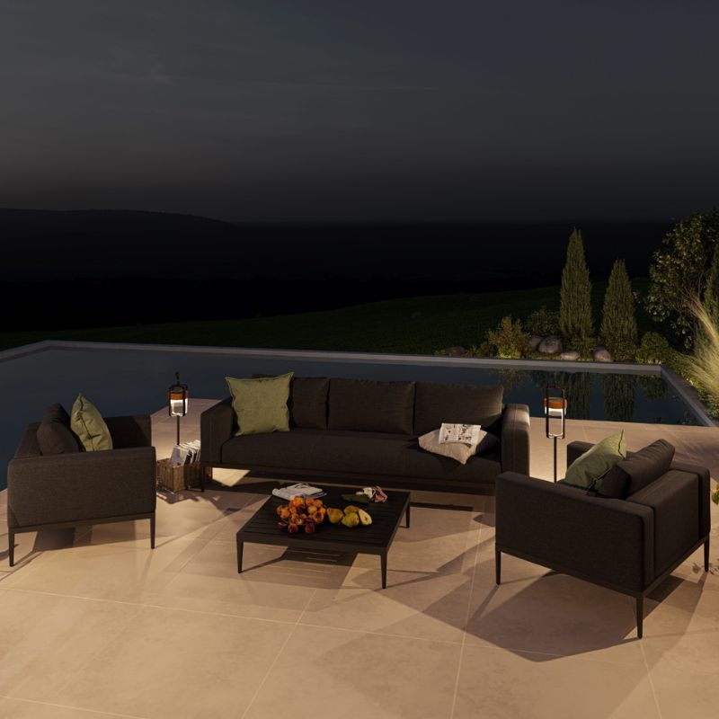 Maze EVE 3 Seat Outdoor Fabric Sofa Set - Charcoal