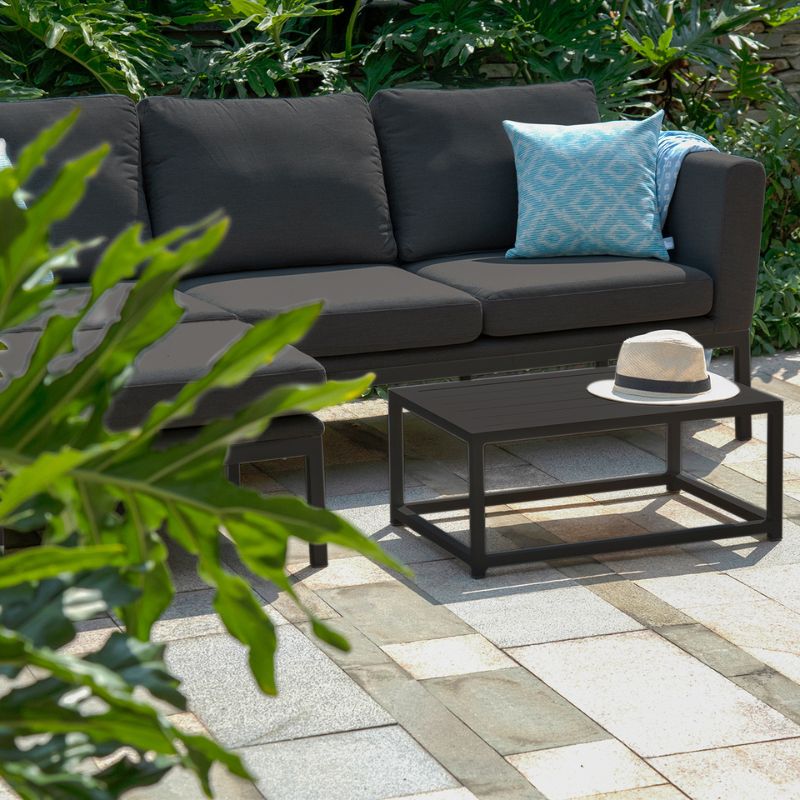 Maze PULSE Chaise Outdoor Fabric Sofa Set - Charcoal