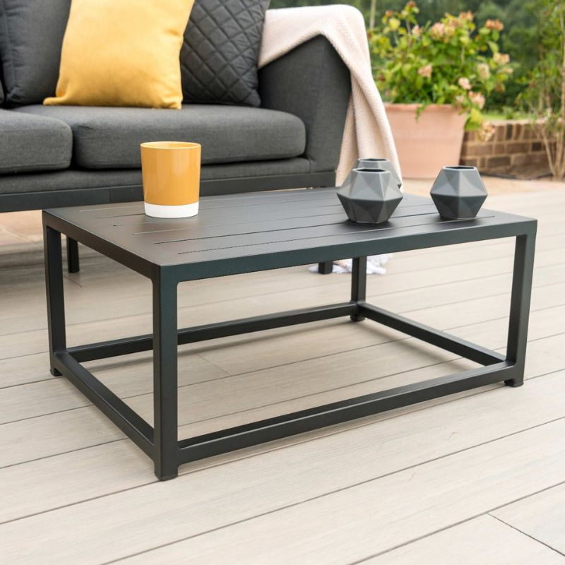 Maze PULSE Chaise Outdoor Fabric Sofa Set - Charcoal