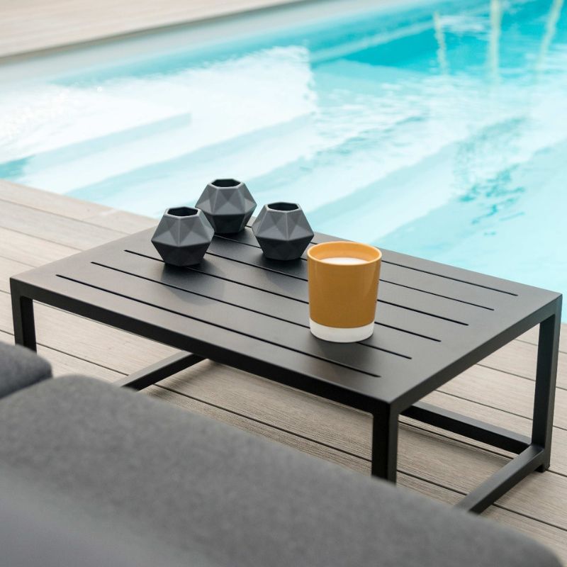 Maze PULSE Chaise Outdoor Fabric Sofa Set - Charcoal