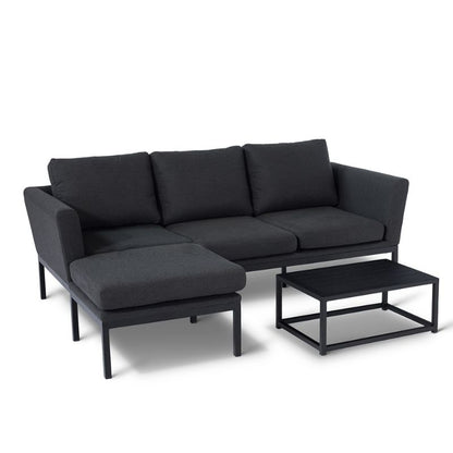 Maze PULSE Chaise Outdoor Fabric Sofa Set - Charcoal