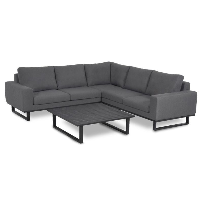 Maze ETHOS Corner Outdoor Fabric Sofa Group - Flanelle