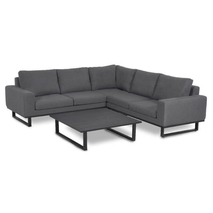 Maze ETHOS Corner Outdoor Fabric Sofa Group - Flanelle