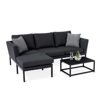 Maze PULSE Chaise Outdoor Fabric Sofa Set - Charcoal
