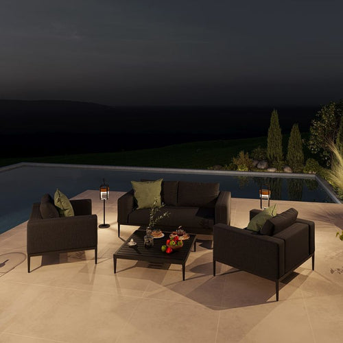 Maze EVE 2 Seat Outdoor Fabric Sofa Set - Charcoal