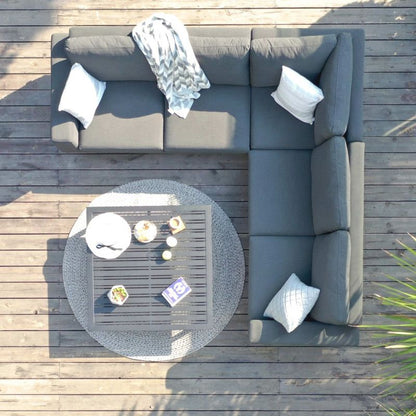 Maze ETHOS Corner Outdoor Fabric Sofa Group - Flanelle