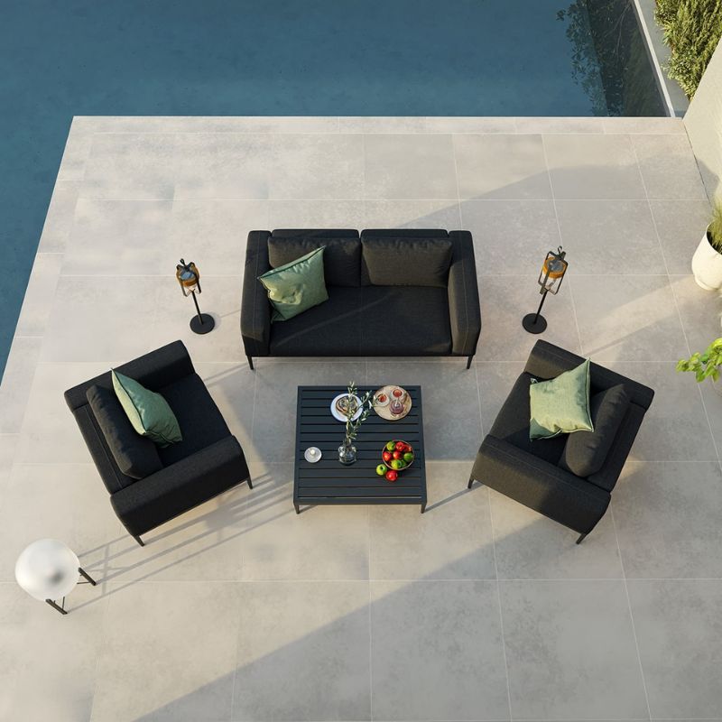 Maze EVE 2 Seat Outdoor Fabric Sofa Set - Charcoal
