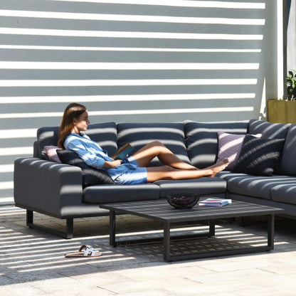 Maze ETHOS Corner Outdoor Fabric Sofa Group - Flanelle