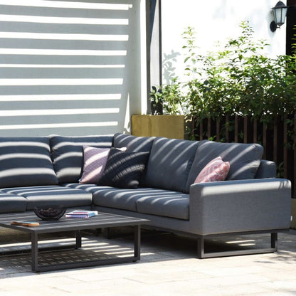 Maze ETHOS Corner Outdoor Fabric Sofa Group - Flanelle