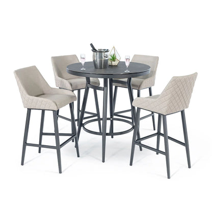 Maze REGAL 4 Seat Round Bar Set - Oatmeal