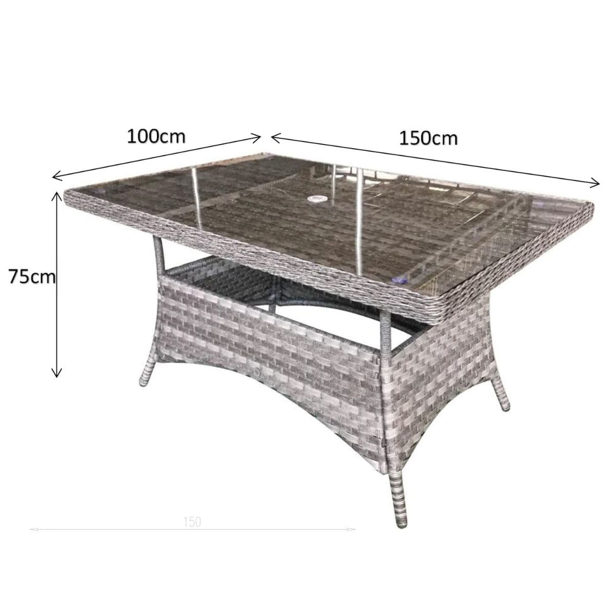 Signature WeaveSignature Weave VICTORIA Rectangular Dining TableOutdoor DiningVICT0227Luxury Garden Decor